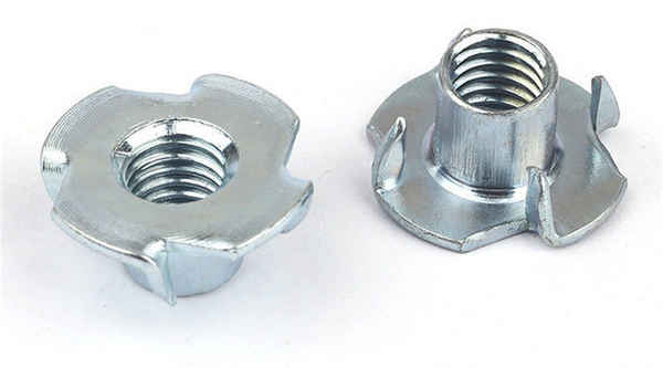 Processing white galvanized four-jaw nut Four-corner furniture claw-type nut