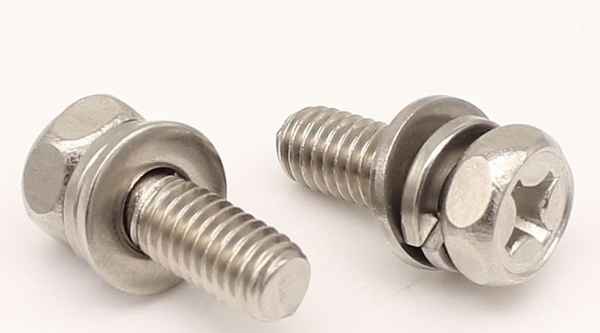 Customized Nickel Plated Cross External Hexagon Combination Screws Elevator Screws Hexagon Three Combination Screws