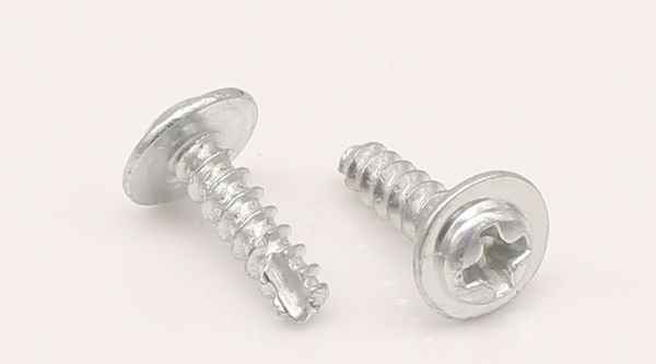 Supply round head with pad milling tail cutting tail cutting tail self-tapping screw white zinc plated 3/8 5/8