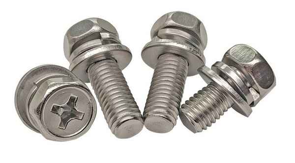 Customized 304 outer hexagon combination screw cross pocket combination screw gasket three combination bolt 5/8