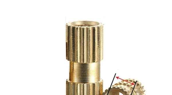 Copper flower nut injection knurled nut copper insert cap through stop gauge copper embedded part copper screw