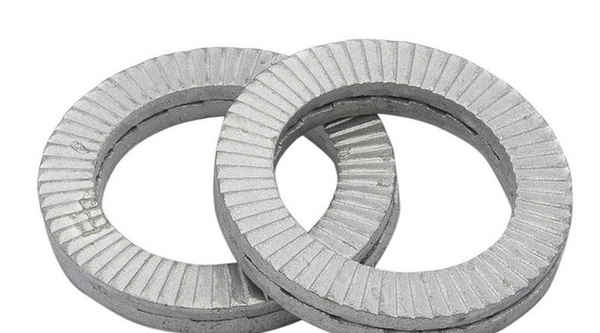 Customized plated Dacromet double-stacked self-locking washer to increase the anti-loose shock-proof gasket 3/8 5/8