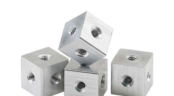 Customized six-sided nut fixing block acrylic screw 6 cube connector six-hole nut 3/8