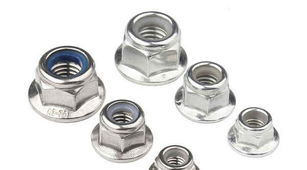 Customized flange hexagon nut 304 stainless steel nylon anti-loose self-locking anti-skid locking screw 1/2-13