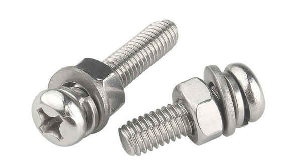 Customized round head screw nut set Daquan cross pan head combination bolt connector