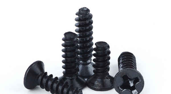 Customized black 304 stainless steel countersunk head cross flat tail self-tapping screw flat head screw 3/4