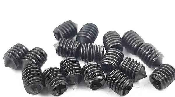 Production of national standard cross set screw black headless pointed tail machine meter screw cross groove cone end top wire 3/4 5/8