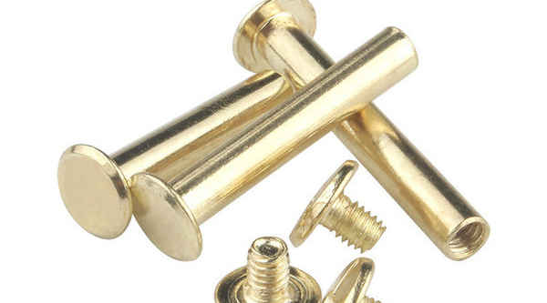 Customized mother-in-law screw copper-plated mother-in-law rivet splint screw pair lock album ledger nail 3/8