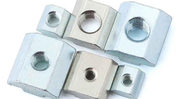 Machining carbon steel nickel-plated industrial aluminum profile accessories fasteners T-slider nuts 1/2-13