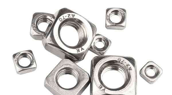 Customized 304 stainless steel square nut square screw nut 5/8