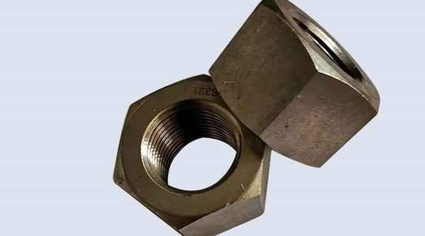 Red forged non-standard hexagon nut hot forged hexagonal edge special-shaped nut non-standard fastener