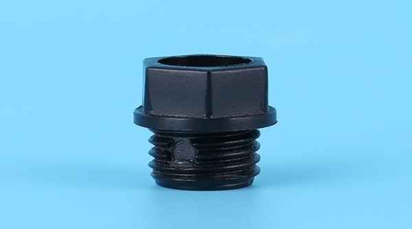 Black Thread Tighten Waterproof Connector Plastic Cable Threading Grant Head Wire and Cable Connector