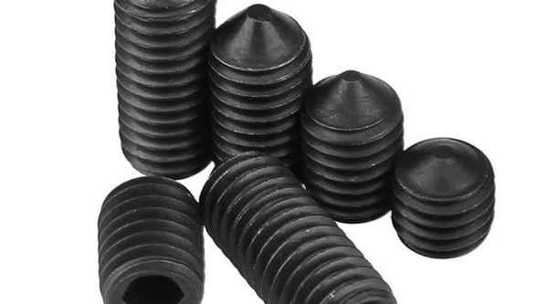 Production of 12.9-grade fine-tooth tightening nails headless hexagonal machine rice screws black 3/8