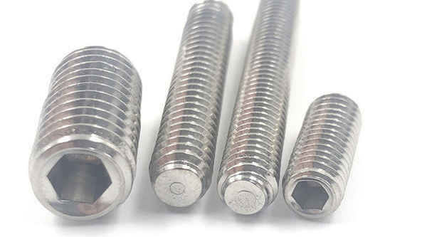 Customized 304 stainless steel flat end set screw headless machine meter screw top wire 5/8