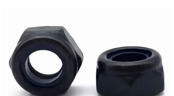 Customized black 304 stainless steel nylon anti-loosening nut plated black zinc locking non-slip nut 1/2-13