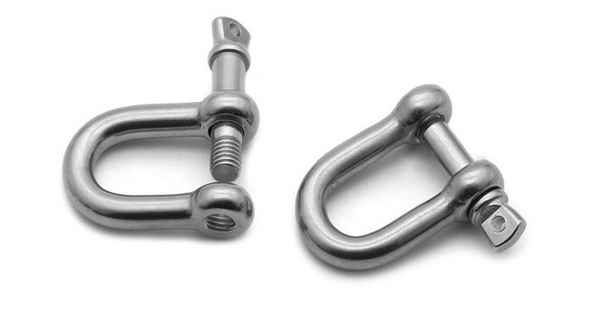 Customized 304 stainless steel D-shaped shackle horseshoe-shaped U-shaped wire rope lock chain link buckle 1/2-13