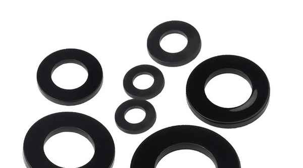 Customized high temperature resistant black nylon gasket plastic gasket insulating plastic round flat gasket 3/4