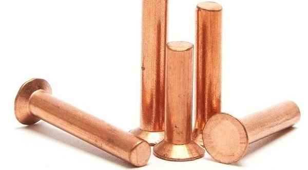 Customized copper countersunk head rivets pure copper countersunk head solid rivets flat cone head copper rivets 1/2-13 1/4-20