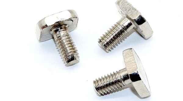 Non-standard T-shaped square head bolt small short neck fine tooth short shank screw square screw