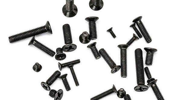 Customized iron-plated black cross-recessed countersunk head machine wire screw plus hard screw flat head machine tooth screw 5/8