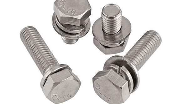 Processing outer hexagon head bolts, spring washers, and flat pads three-component combination screws 1/2-13