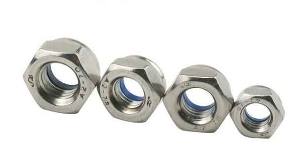 Production of 304 stainless steel anti-thread nylon nut anti-thread anti-loosening nut lock nut 3/4