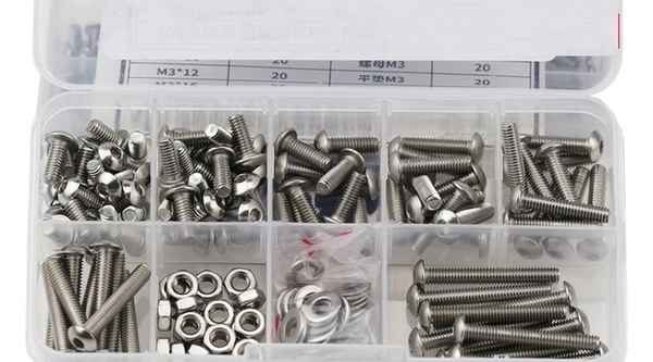 Wholesale Hexagon Flat Cup Round Cup Combination Set Screw Screw Nut Gasket Box Set