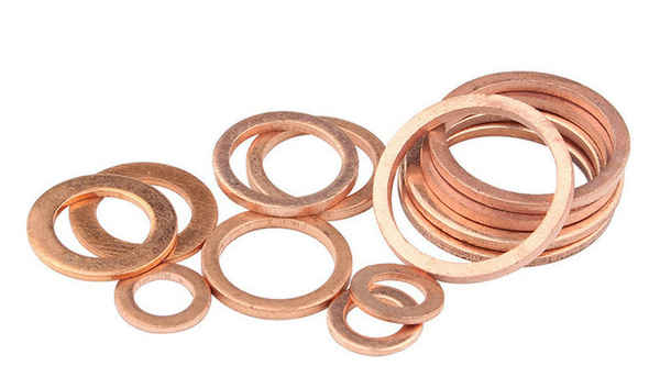 Production of copper washers, gaskets, copper flat gaskets, 3/4, 5/8