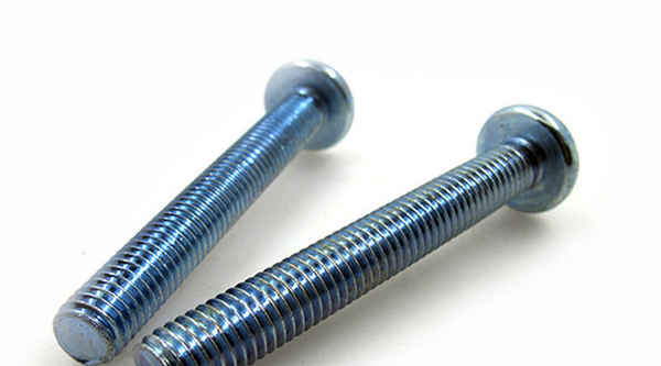 Production of blue galvanized round machine screws Pan head machine screws 3/4 5/8