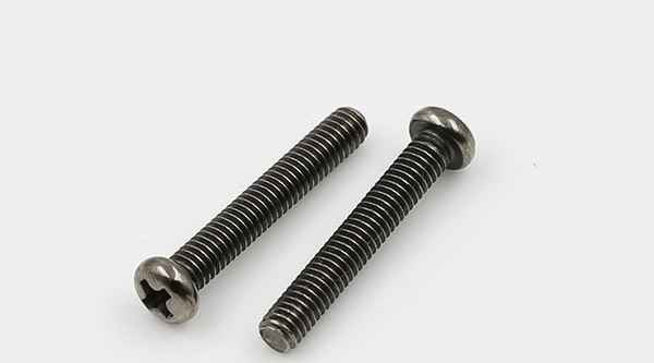 Supply black nickel-plated pan head round head machine thread machine screw screw 3/4