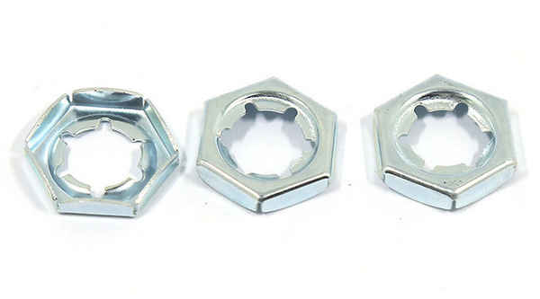 Customized 65 manganese galvanized fastening nut self-locking nut locking screw anti-loose 5/8