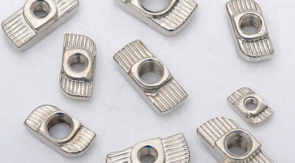 Customized carbon steel nickel-plated European standard T-nut industrial aluminum accessories nut 3/4