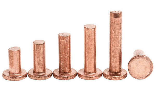 Supply of flat head copper rivets, pure copper solid rivets, red copper willow nails, Mao nails, flat cap copper nails