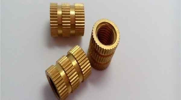 Copper Insert Plastic Nut Copper Insert Plastic Nut Straight Flower Plastic Knurled Copper Nut