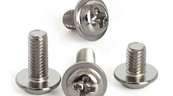 Nickel-plated cross head with pad machine screw with intermediate screw computer small screw