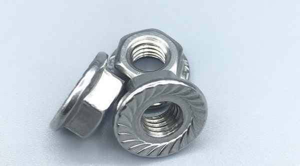 Wholesale 304 stainless steel flange face nut anti-skid nut hexagonal flange toothed nut 5/8