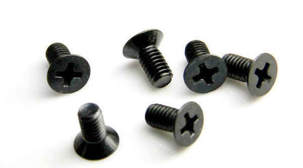 Custom Black Zinc Plated 304 Stainless Steel Countersunk Head Cross Flat Head Screws Flat Head Bolts 3/8