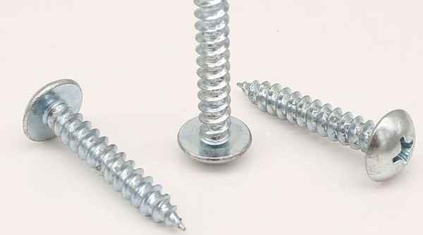 Customized blue and white zinc plus hard big flat head round head self-tapping screw flat round head plus hard self-tapping screw