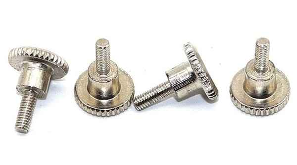 Non-standard vertical pattern hand screw step bolt round flat head round neck short shank screw