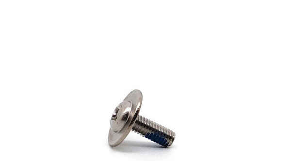 Supply stainless steel large gasket anti-loose screw pan head with pad machine tooth dispensing screw 3/8 5/8