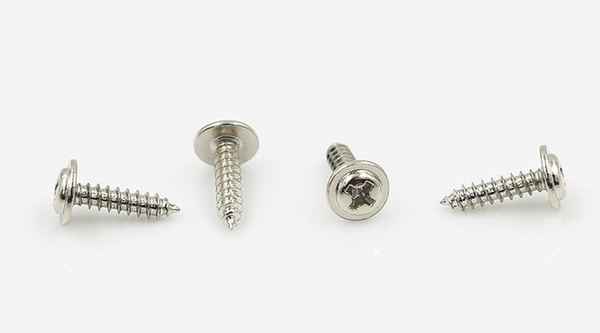 Customized nickel-plated round head with pad and self-tapping screw 5/8 1/2-13