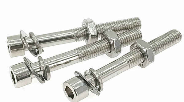 Customized 201 stainless steel inner hexagon screw inner hexagon nut half tooth bolt half thread screw nut