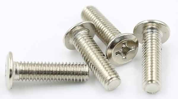 Wholesale Nickel Color Inverted Cross Machine Thread Machine Screws Flat Head Phillips Screws Furniture Screws