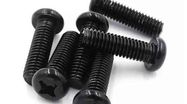 Customized GB818 black 304 stainless steel pan head cross screw black zinc round head small screw 3/4