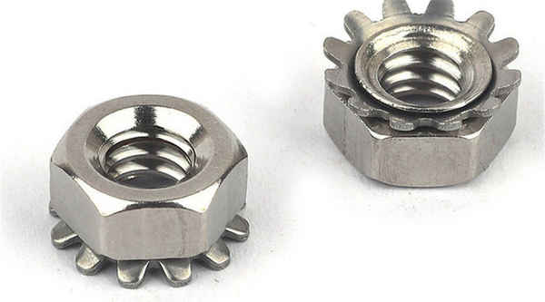 Production of 304 galvanized K-nut with multi-tooth K-shaped hexagonal hex nut