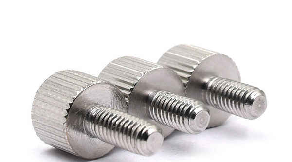 Customized iron nickel-plated hand screw 304 stainless steel hand screw straight grain knurled 3/4