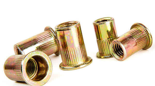 Customized American inch knurled flat head rivet nut vertical grain rivet nut 3/4