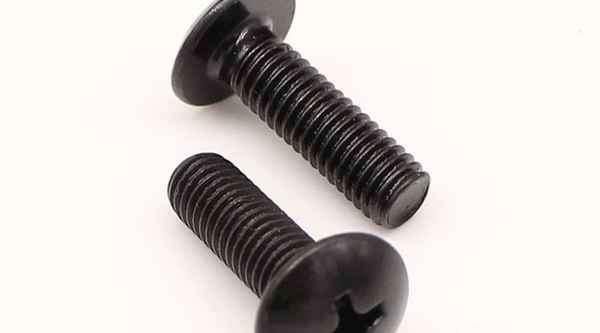 Customized electroplating black big flat head screw big flat machine mushroom head screw 3/4