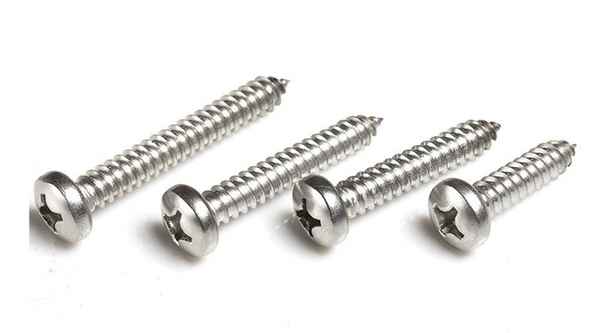 Customized 304 stainless steel pan head self-tapping screw cross head pan head self-tapping screw PA pointed tail screw