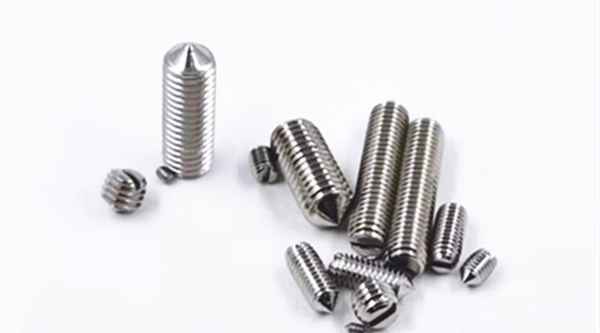 Custom chamfered burr-free stainless steel 304 one-word pointed set screw slotted headless screw 1/2-13